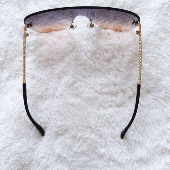 Jasmine Clear Purple Sleek Single-Lens Sunglasses - Picture 10 of 13